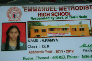 Identy card of girl